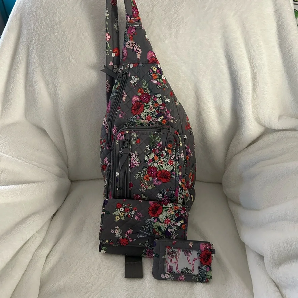 Vera Bradley sling purse 3 pc set - Picture 4 of 5